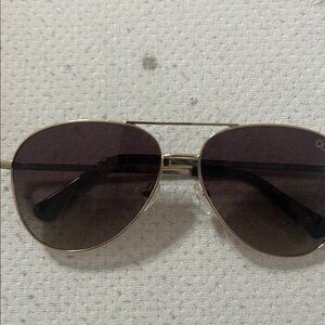Quay Gold Aviator Sunglasses